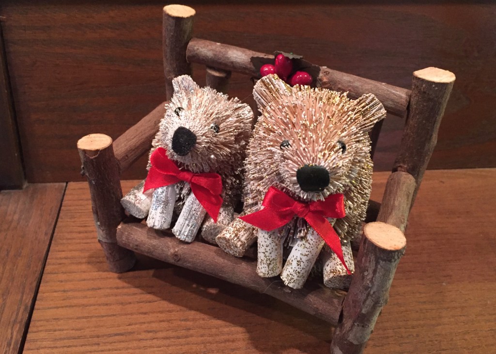 Close-up of festive animal decoration