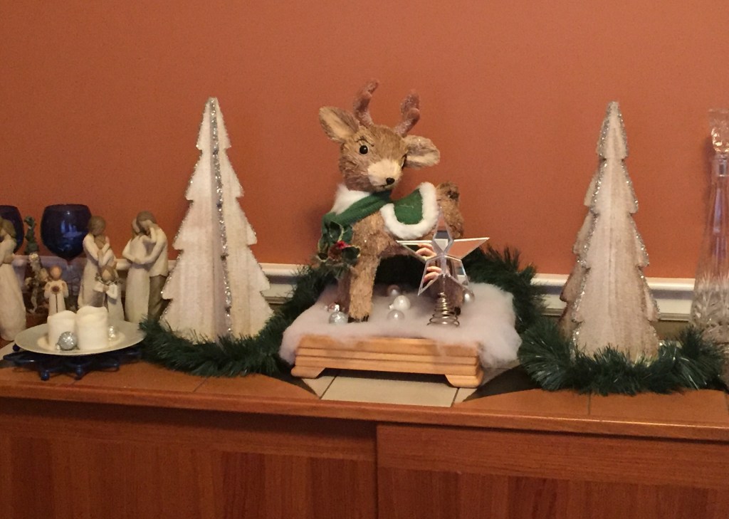Reindeer and other holiday decorations