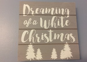 White Christmas wall hanging